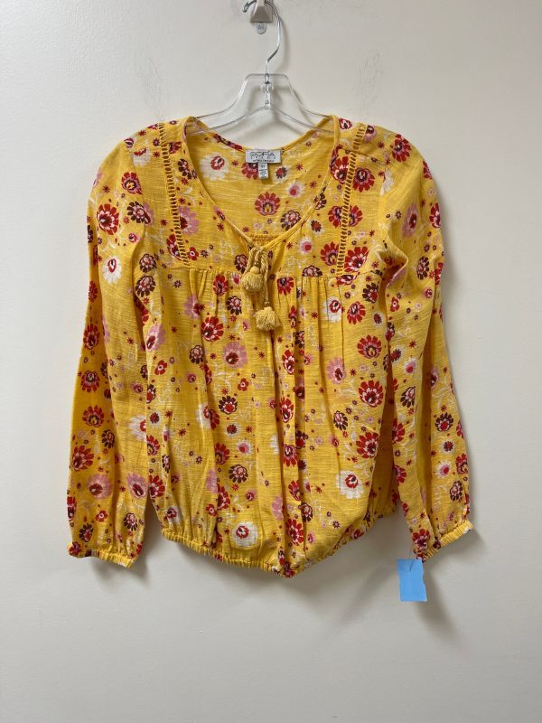 Top Long Sleeve By Sofia By Sofia Vergara In Yellow, Size: Xs Supply