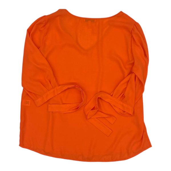 Blouse 3 4 Sleeve By Chaus In Orange, Size:Xl Online Hot Sale