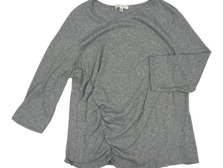 Top 3 4 Sleeve By Clothes Mentor In Grey, Size:Xl Online