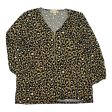 Blouse 3 4 Sleeve By Michael By Michael Kors In Animal Print, Size:M For Sale