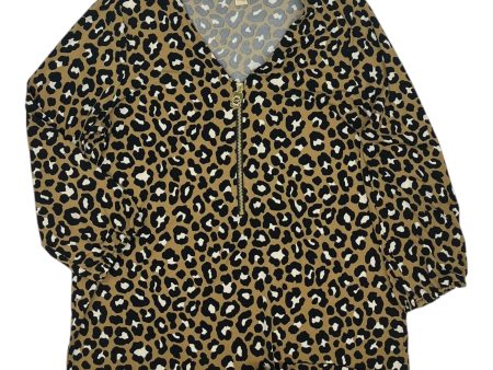 Blouse 3 4 Sleeve By Michael By Michael Kors In Animal Print, Size:M For Sale