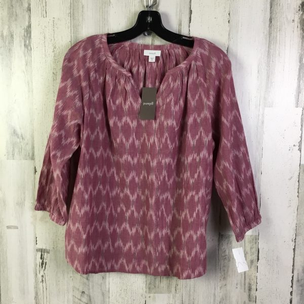 Top 3 4 Sleeve By Pure Jill In Pink, Size: M For Cheap