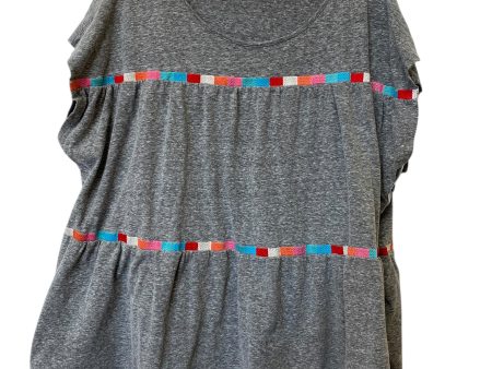 Top Short Sleeve By Clothes Mentor In Grey, Size: 2x Hot on Sale