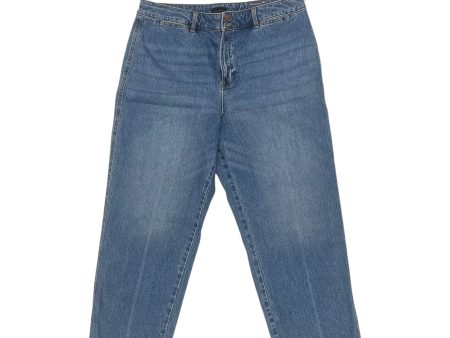 Jeans Straight By Talbots In Blue Denim, Size:16 Discount