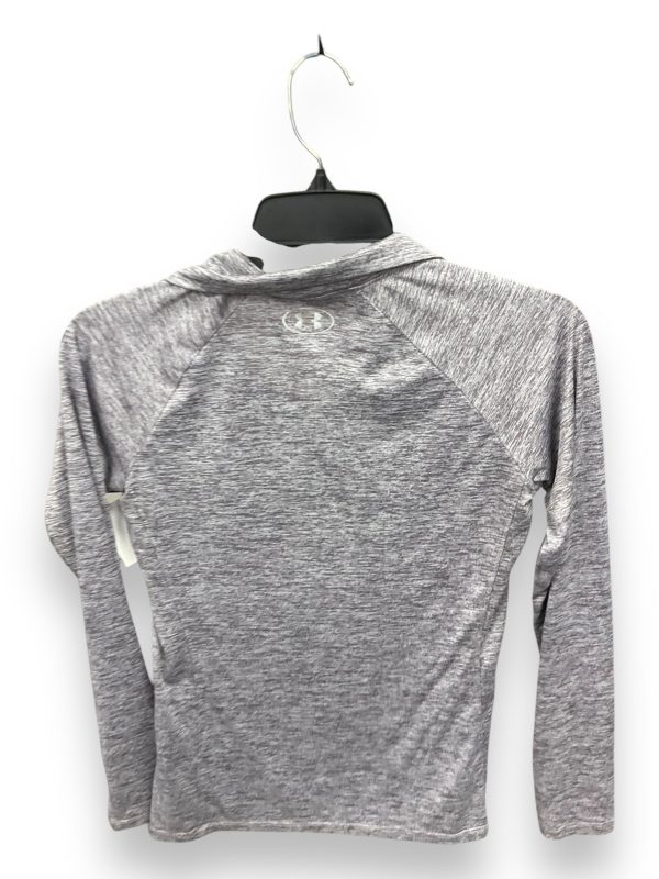 Athletic Top Long Sleeve Collar By Under Armour In Grey, Size: Xs Online