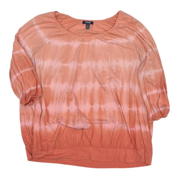 Blouse 3 4 Sleeve By Chaps In Peach, Size:3X For Cheap