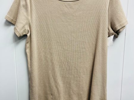 Top Short Sleeve Basic By H&m In Tan, Size: Xl Discount