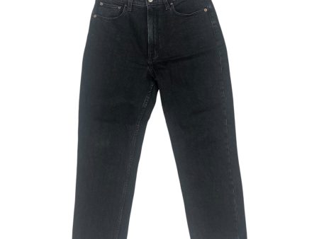 Jeans Straight By Abercrombie And Fitch In Black, Size:10 on Sale