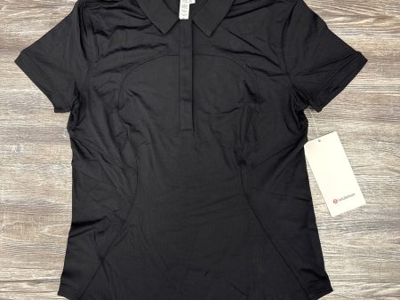 Athletic Top Short Sleeve By Lululemon In Black, Size: 6 Cheap