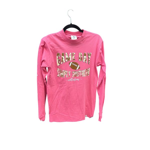 Top Long Sleeve Basic By Simply Southern In Pink, Size: S Sale