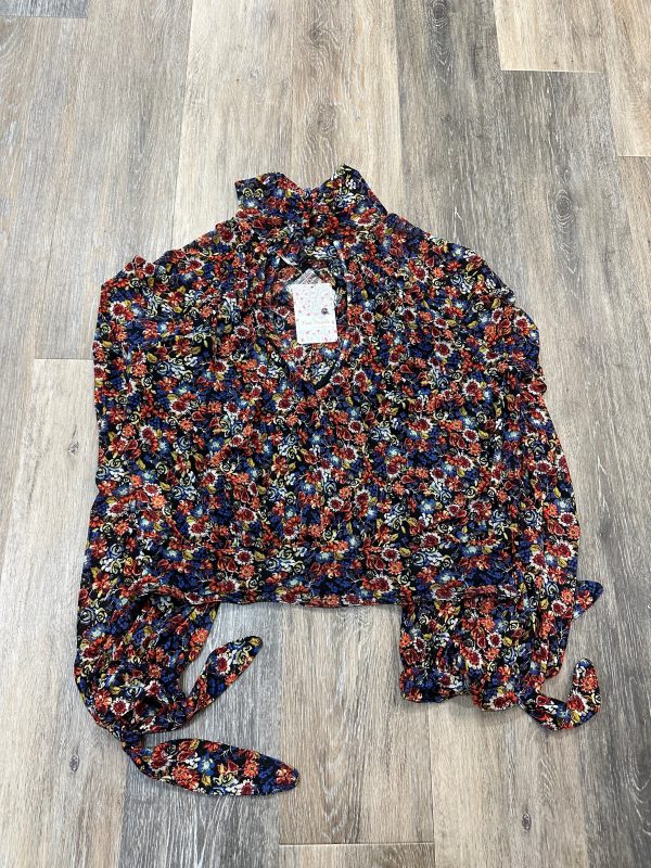 Blouse Long Sleeve By Free People In Floral Print, Size: L Online Hot Sale