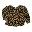 Blouse Ls By Ava & Viv In Black & Gold, Size:Xl on Sale