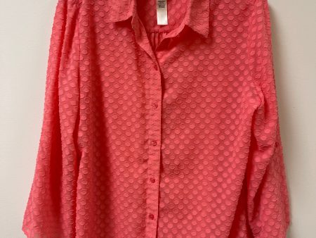 Blouse Long Sleeve By Chicos In Pink, Size: L Online