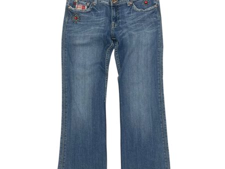 Jeans Straight By Miss Me In Blue Denim, Size:12 Online