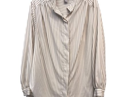 Blouse Ls By H&M In Striped Pattern, Size:M Fashion