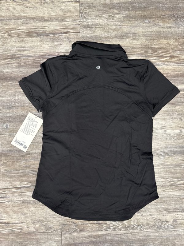 Athletic Top Short Sleeve By Lululemon In Black, Size: 6 Cheap