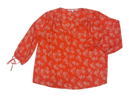 Blouse Ls By Collective Concepts In Orange, Size:L Sale