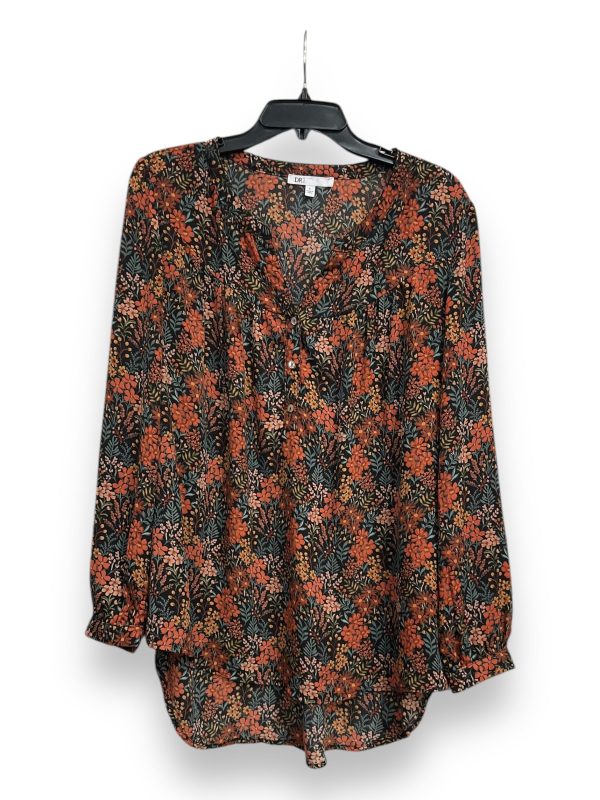 Blouse Long Sleeve By Dr2 In Floral Print, Size: L Supply