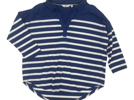 Top 3 4 Sleeve By Vineyard Vines In Blue & White, Size:S Online Hot Sale