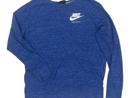 Athletic Top Ls Crewneck By Nike Apparel In Blue, Size:L Supply