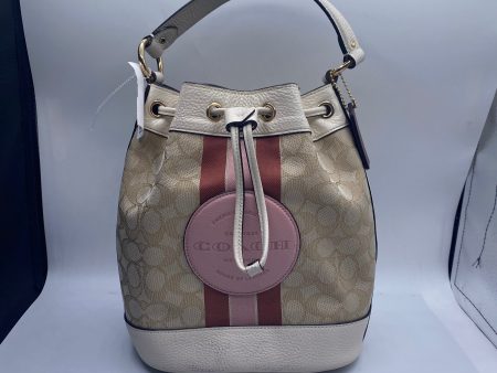 Handbag Designer By Coach In White, Size:Small Discount