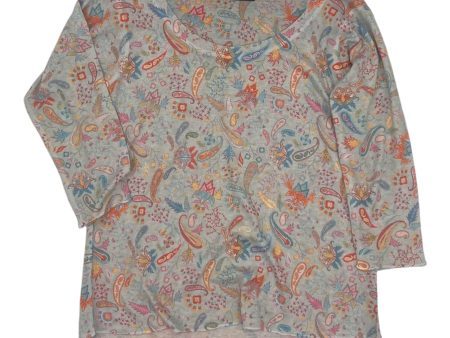 Top 3 4 Sleeve By Nally And Millie In Paisley Print, Size:Sp Sale