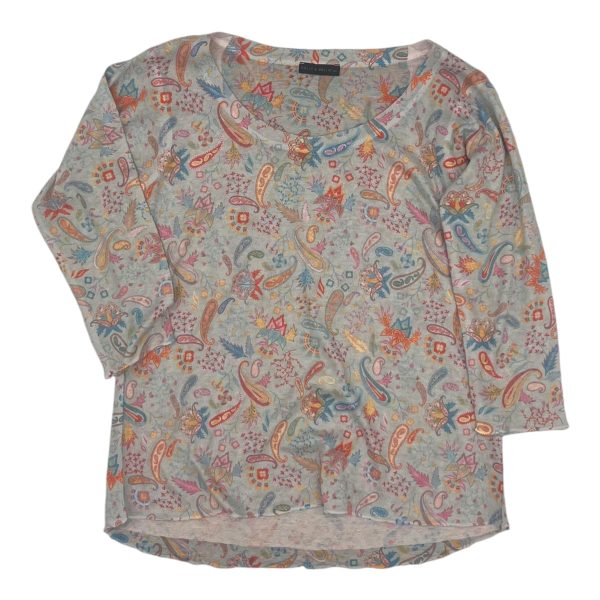 Top 3 4 Sleeve By Nally And Millie In Paisley Print, Size:Sp Sale