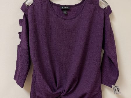 Top Long Sleeve By A Byer In Purple, Size: Xs Online Sale