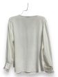 Blouse Long Sleeve By Adrianna Papell In White, Size: L on Sale