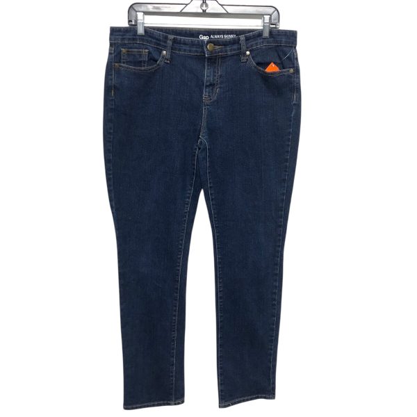 Jeans Skinny By Gap In Blue Denim, Size:10 Online Sale