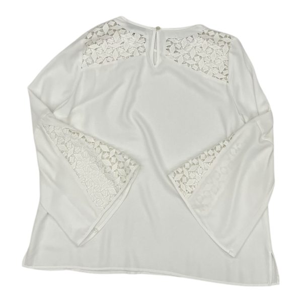 Blouse Ls By Kasper In White, Size:1X Supply