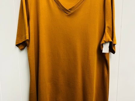 Top Short Sleeve Basic By Isaac Mizrahi Live Qvc In Yellow, Size: Xl on Sale