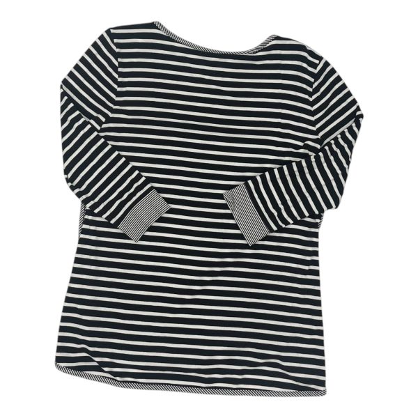 Top 3 4 Sleeve By Talbots In Black & White, Size:Sp Supply