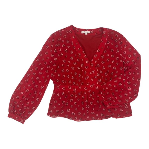 Blouse Ls By Madewell In Red, Size:L Supply