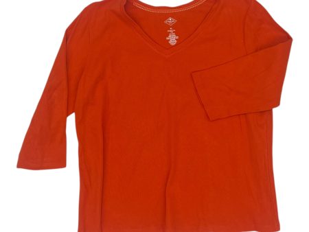 Top 3 4 Sleeve By St Johns Bay In Orange, Size:Xl Supply