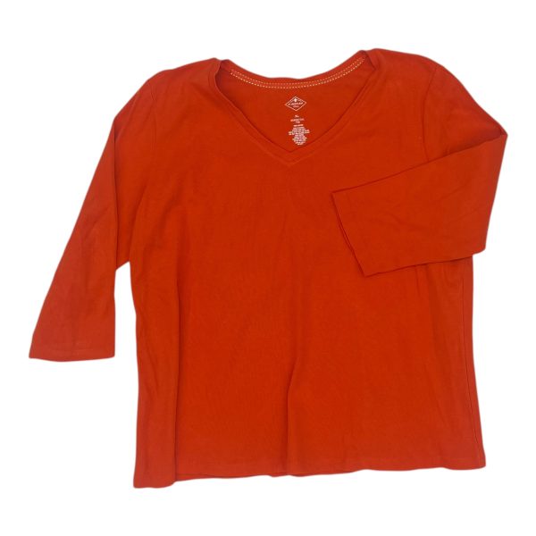 Top 3 4 Sleeve By St Johns Bay In Orange, Size:Xl Supply