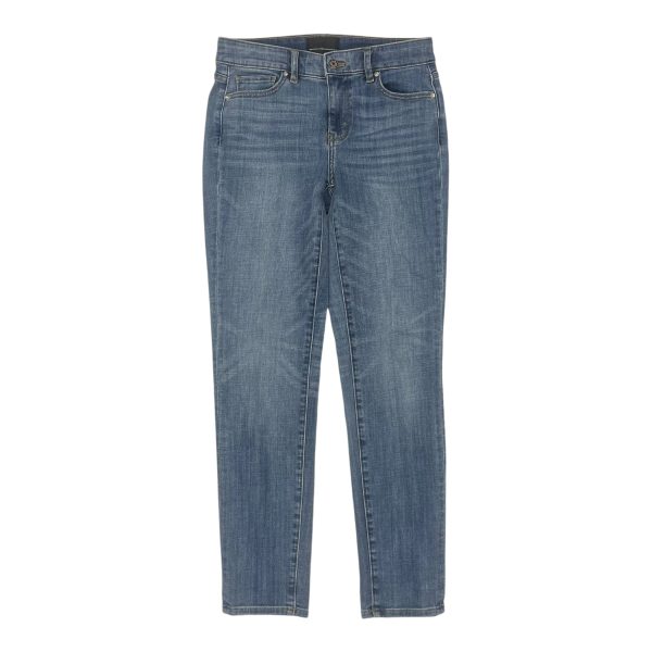 Jeans Straight By White House Black Market In Blue Denim, Size:0 Online Hot Sale