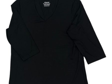 Top Ls By Chicos In Black, Size:L Cheap