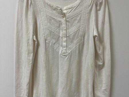 Top Long Sleeve By Loft In White, Size: M Discount