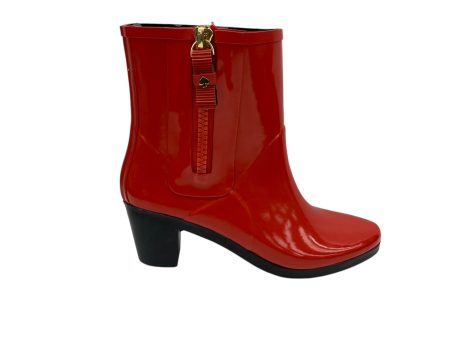 Boots Designer By Kate Spade In Red, Size:7 For Cheap