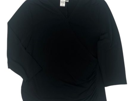 Blouse 3 4 Sleeve By Coldwater Creek In Black, Size:L Online Sale