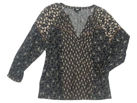 Blouse Ls By Paige In Black & Cream, Size:M Hot on Sale