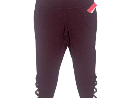 Athletic Leggings By Livi Active In Red, Size:1X Supply