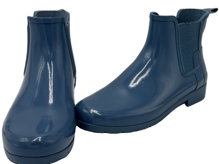 Boots Ankle Heels By Hunter In Blue, Size: 8 For Sale