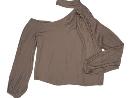 Blouse Ls By Allison Joy In Brown, Size:M Online now