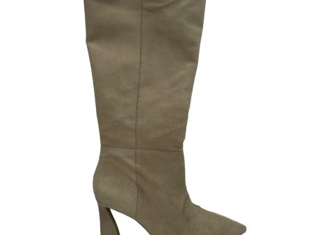 BOOTS MID-CALF HEELS by VINCE CAMUTO In TAN, Size: 9.5 Online Sale