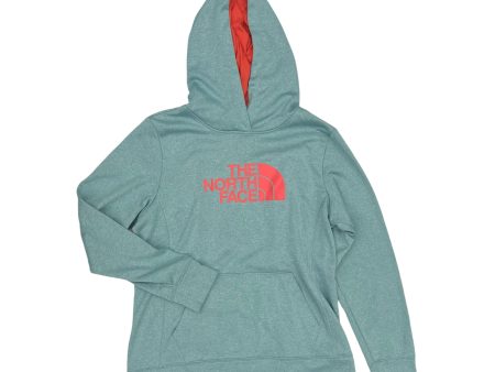 Athletic Top Ls Hoodie By The North Face In Blue, Size:L For Cheap