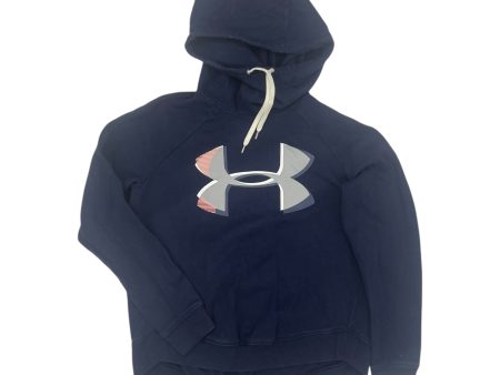 Athletic Sweatshirt Hoodie By Under Armour In Navy, Size:M Hot on Sale