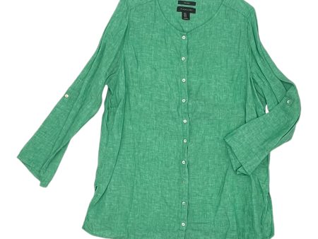 Top Ls By T Tahari In Green, Size:1X Hot on Sale