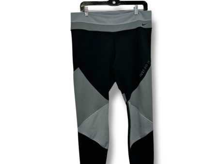 Athletic Leggings By Nike Apparel In Black & Grey, Size: Xxl Online now